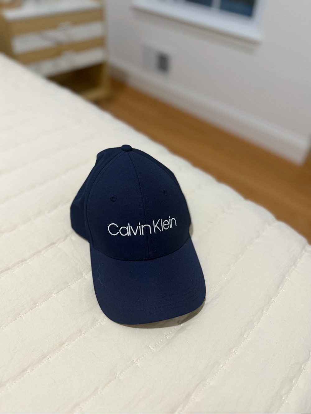 Calvin Klein Navy Baseball Cap with White Logo